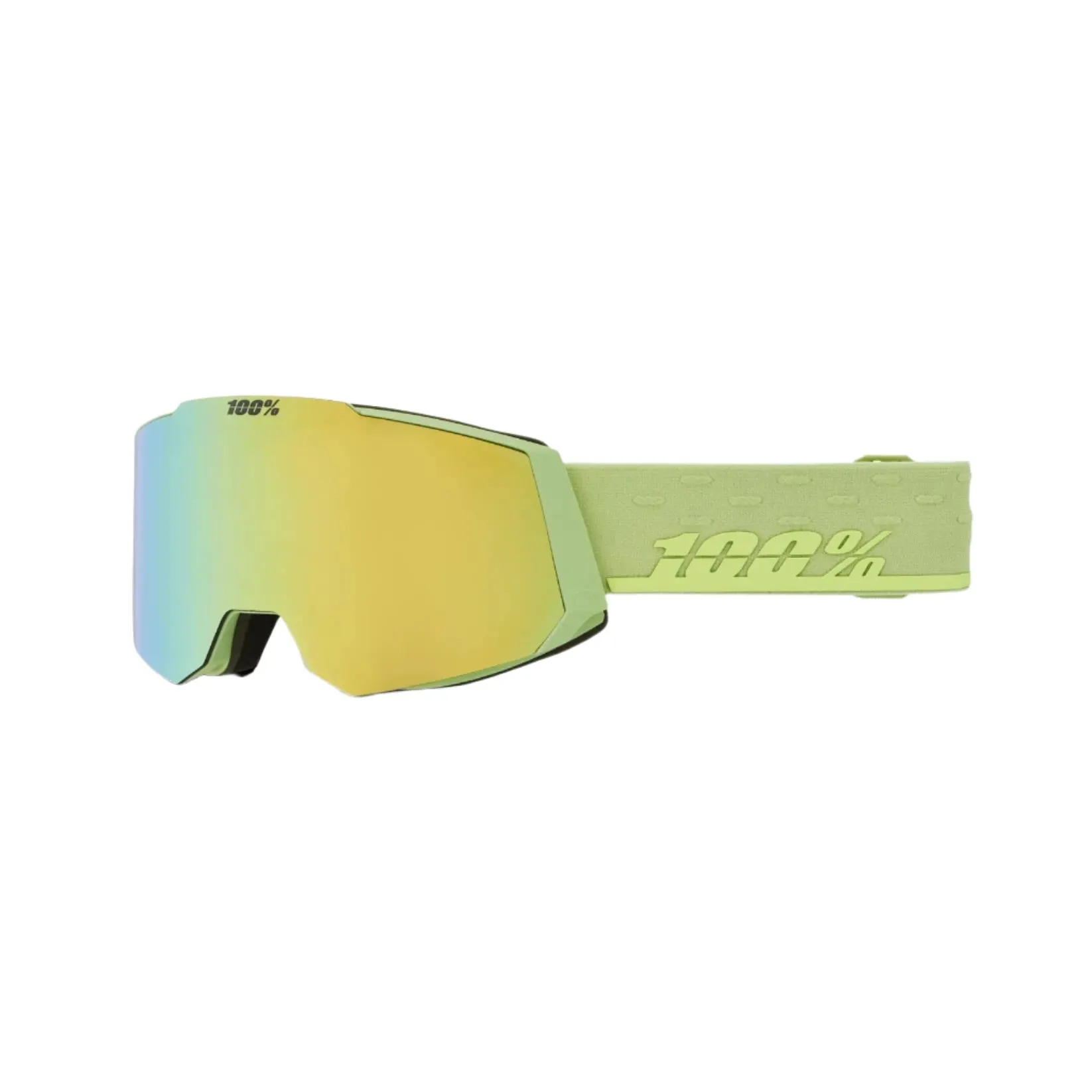 100% Snowcraft Aura - HiPER Yellow Gold Mirror   HiPER Turquoise Mirror Snow Goggle