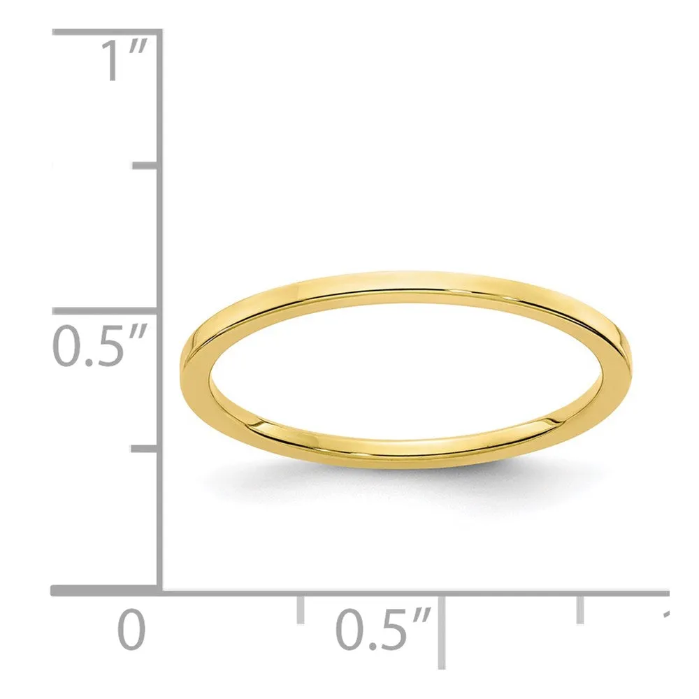 10K Gold 1.2mm Flat Stackable Band  | 1STK16-120Y