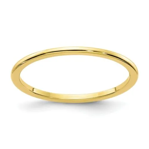 10K Gold 1.2mm Half Round Stackable Band | 1STK17-120Y