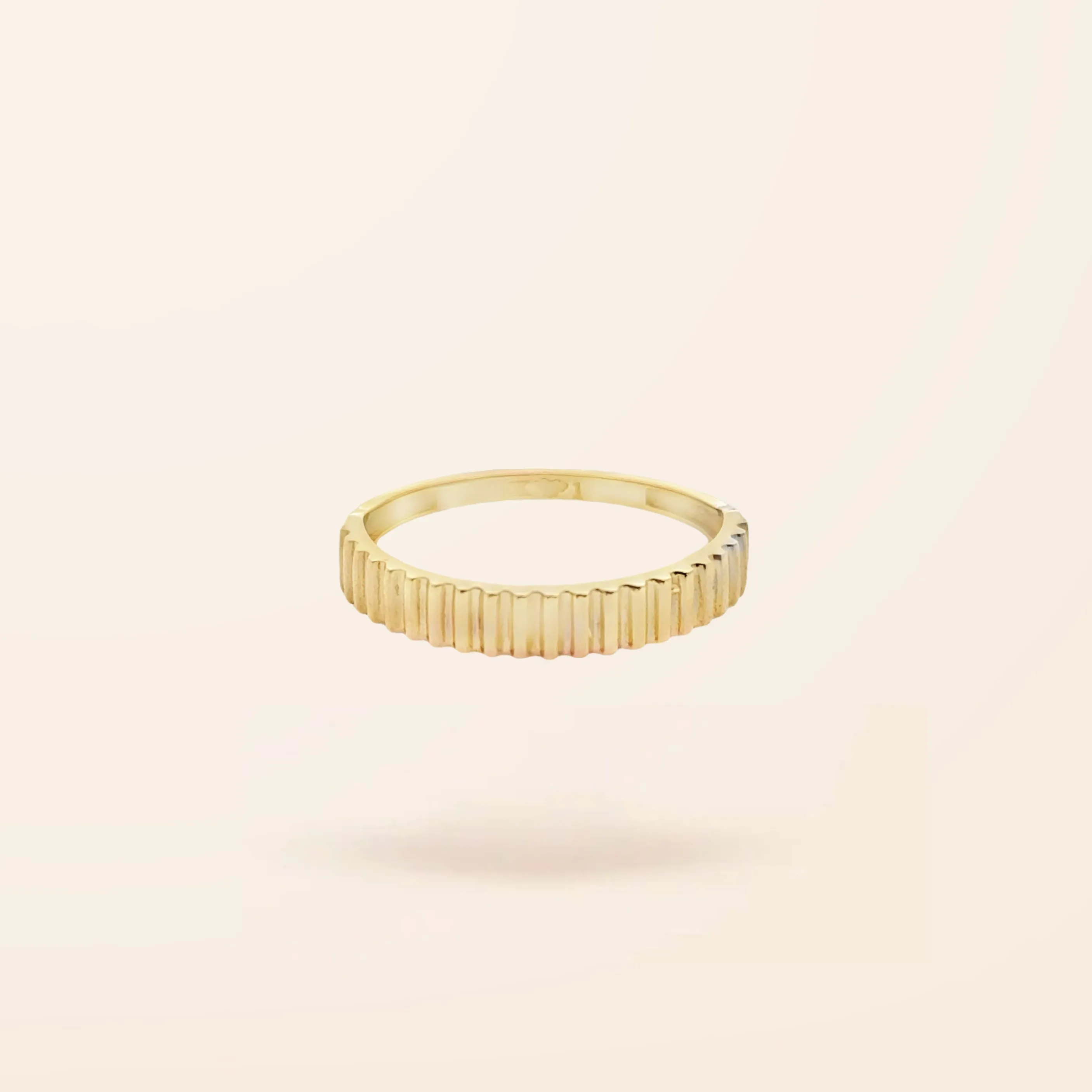 10K Gold Fluted Ring