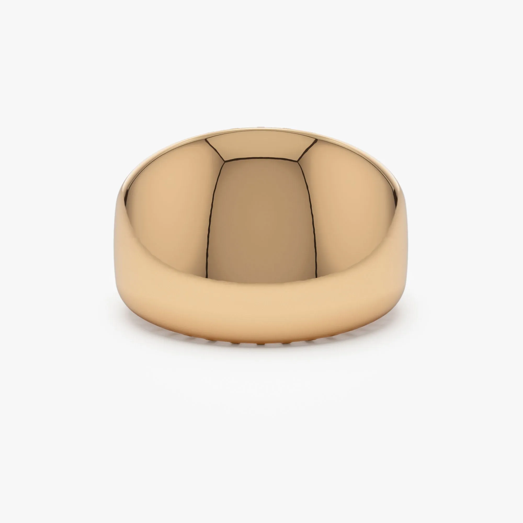 14k Chunky Gold Dome Graduating Statement Ring