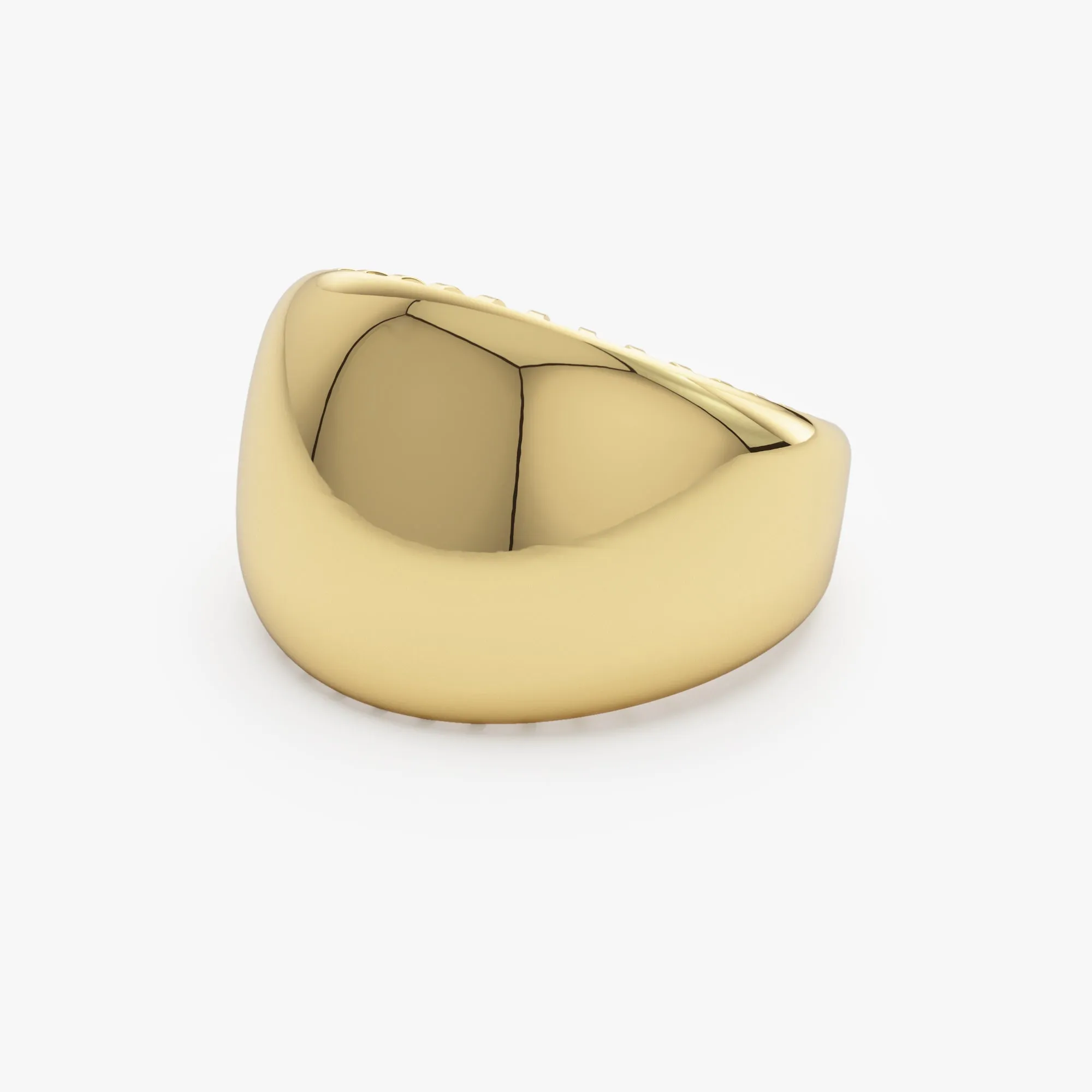 14k Chunky Gold Dome Graduating Statement Ring