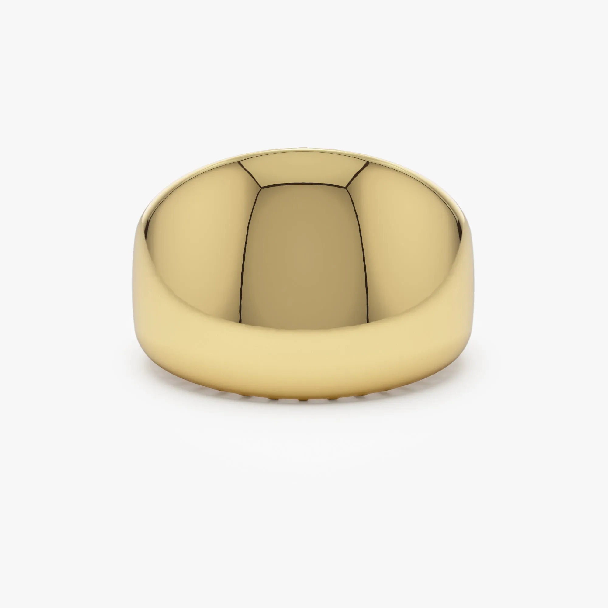 14k Chunky Gold Dome Graduating Statement Ring