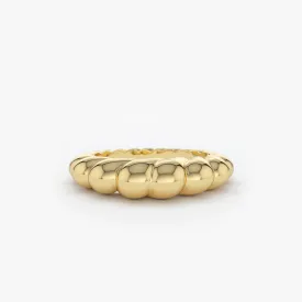 14k Chunky Twisted Dome Ring