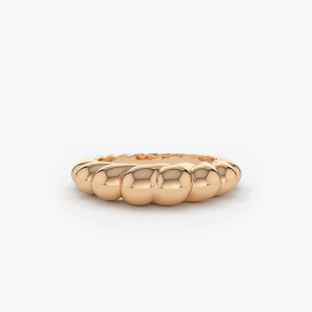 14k Chunky Twisted Dome Ring