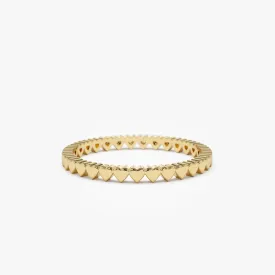 14k Gold Mini Heart Eternity Ring