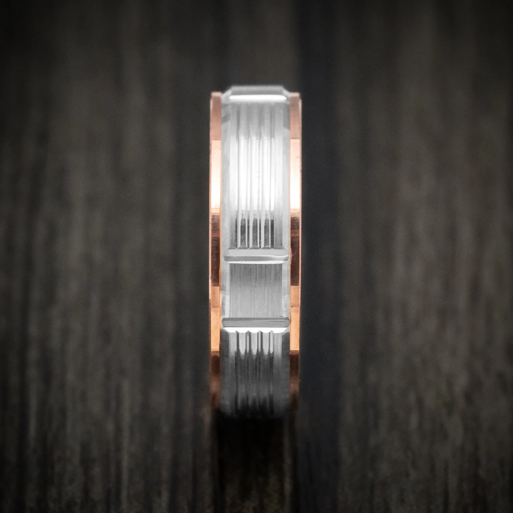 14K Gold Two-Tone Men's Ring Custom Made Band