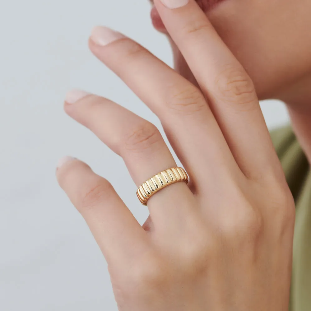 14k Iconic Dome Bold Statement Ring