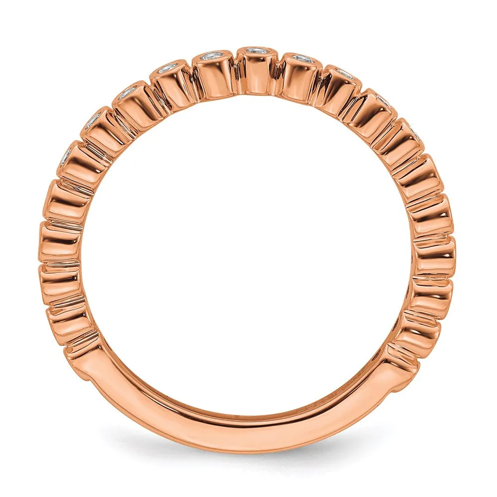 14k Rose Gold Stackable Expressions Diamond Ring | SK2099