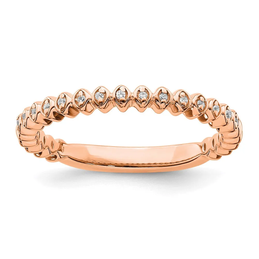 14k Rose Gold Stackable Expressions Diamond Ring | SK2111