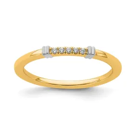 14k Two-Tone Stackable Expressions Diamond Ring | SK2092