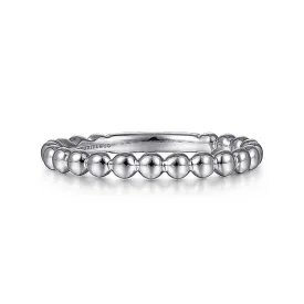 14K White Gold Bujukan Beaded Band