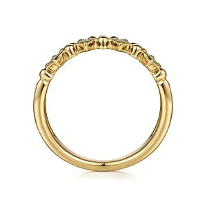 14K Yellow Gold Bujukan Diamond Easy Stackable Ring