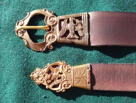 16th Century Plain Eagle Belt, Brown - FB166