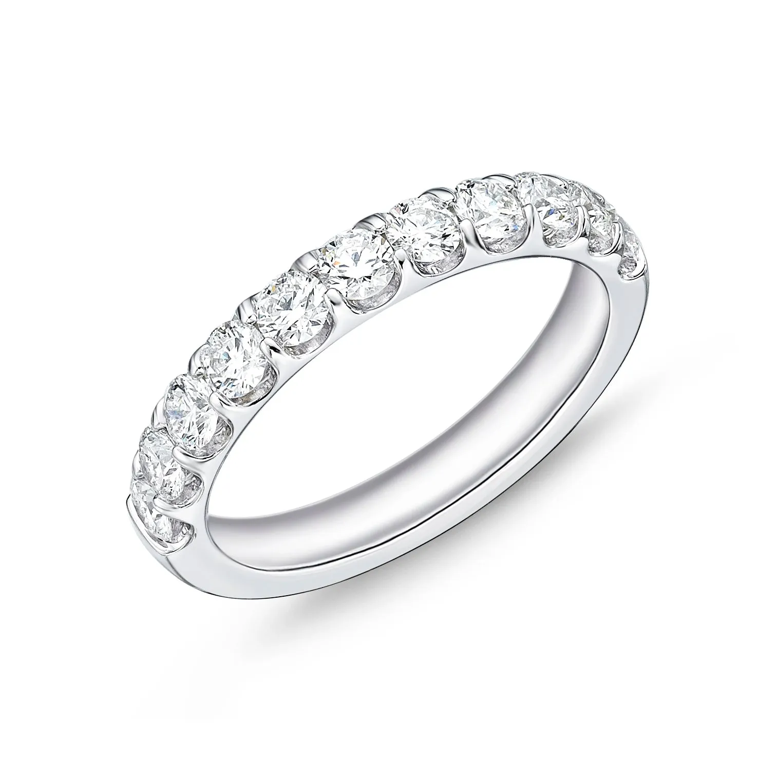 18K WHITE GOLD DIAMOND BAND 1.04CT