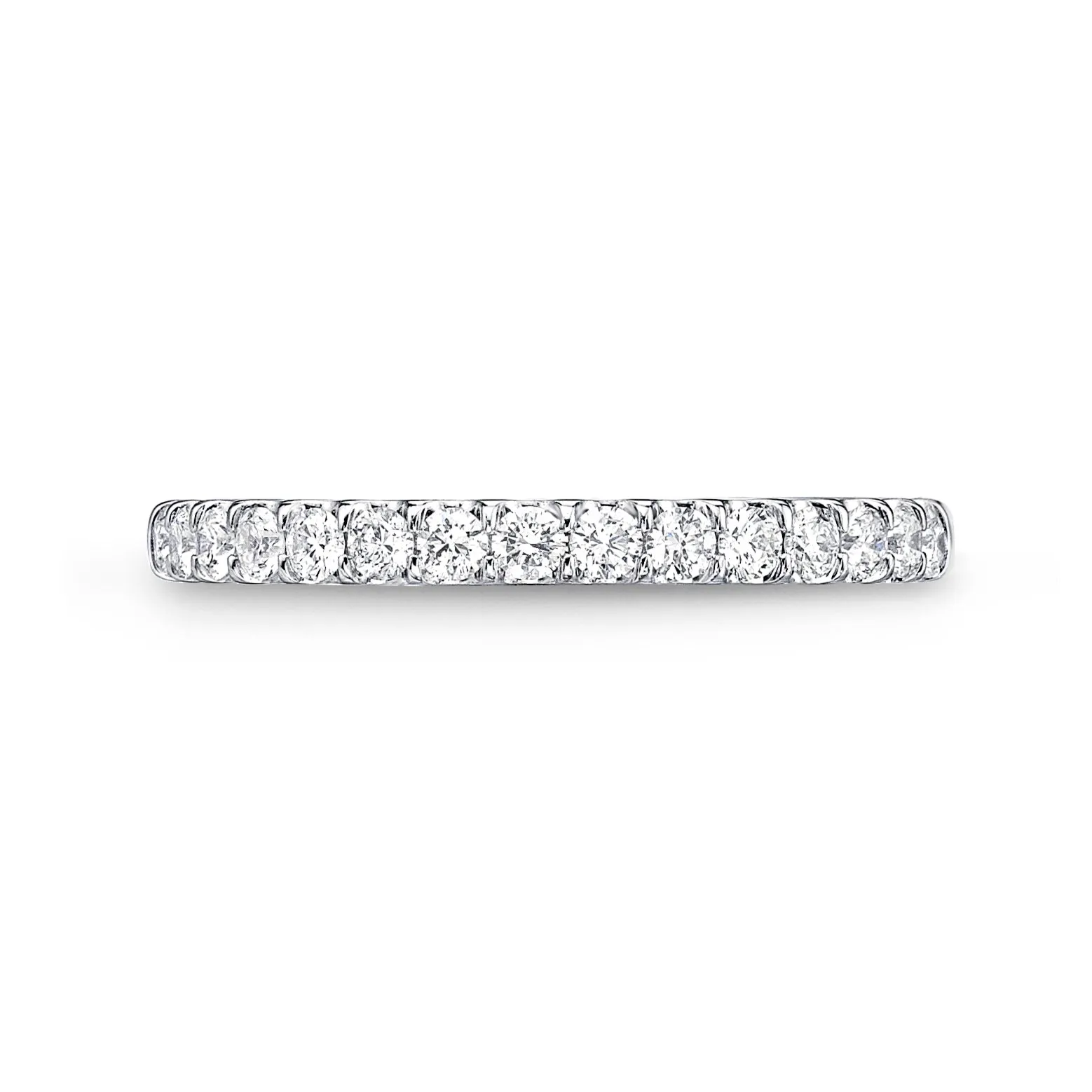 18K WHITE GOLD ODESSA HALF ROUND DIAMOND BAND .33CT