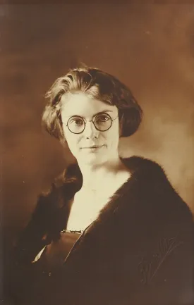 1920's Vintage Photograph of Pretty Girl In Glasses