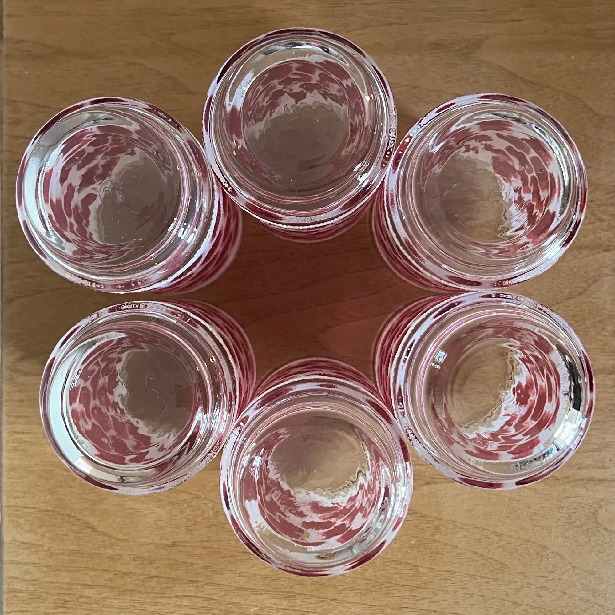 1960s Libbey Cranberry Concord Cooler Glasses, Highball Drinkware Set