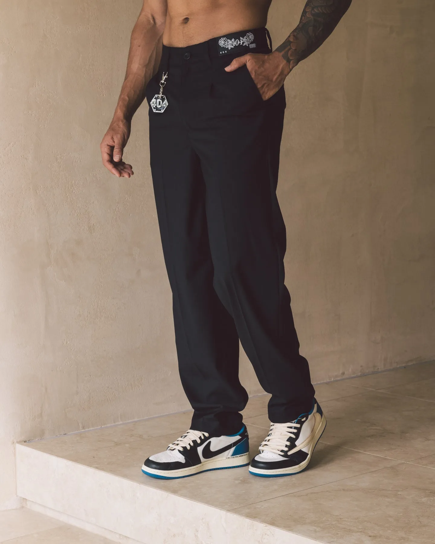 404 Liberty Baggy Trousers Black