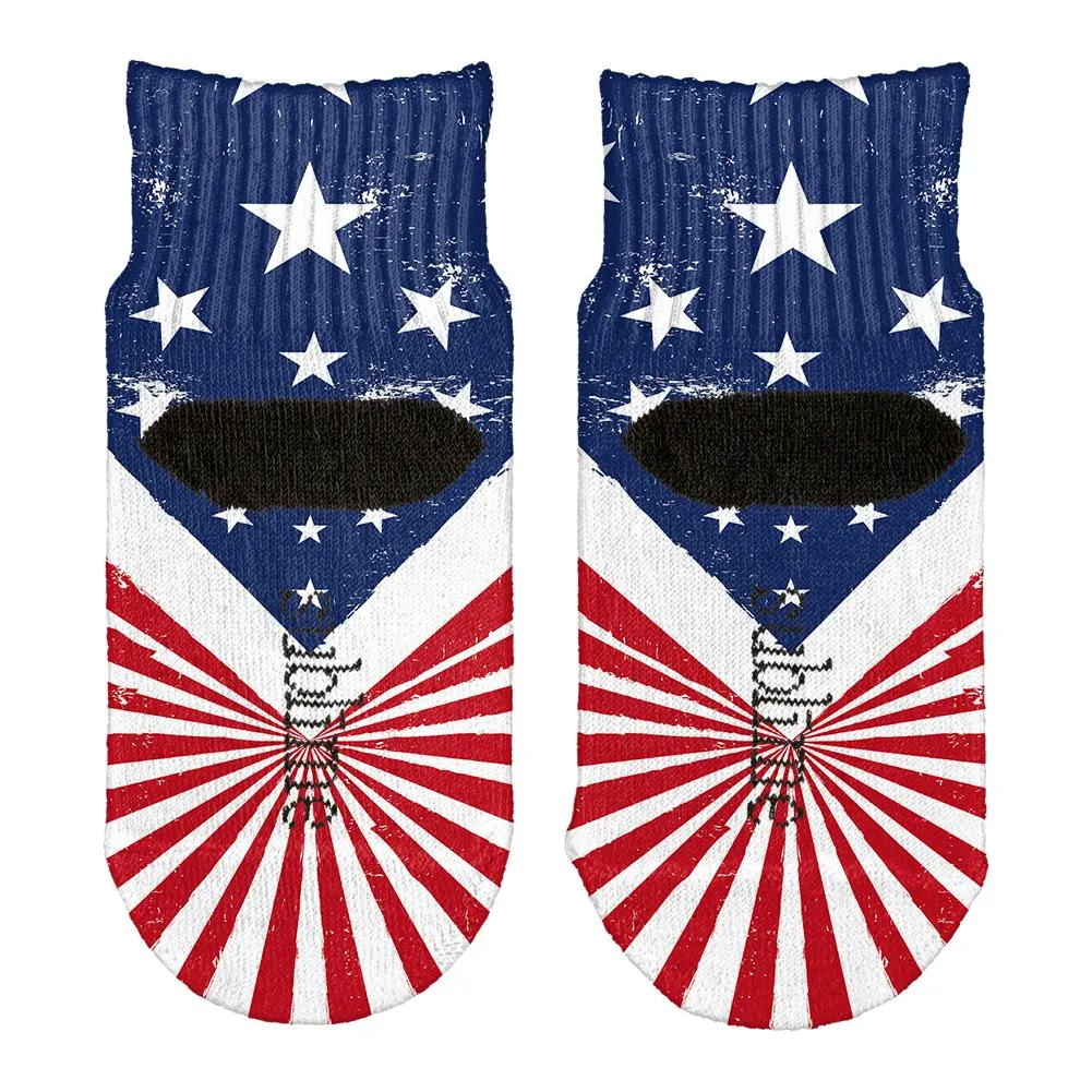 4th Of July Meowica America Patriot Cat All Over Toddler Ankle Socks