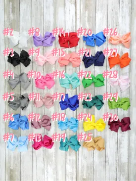 5 Inch Double Layer Bow With Headband - 29 Colors Available