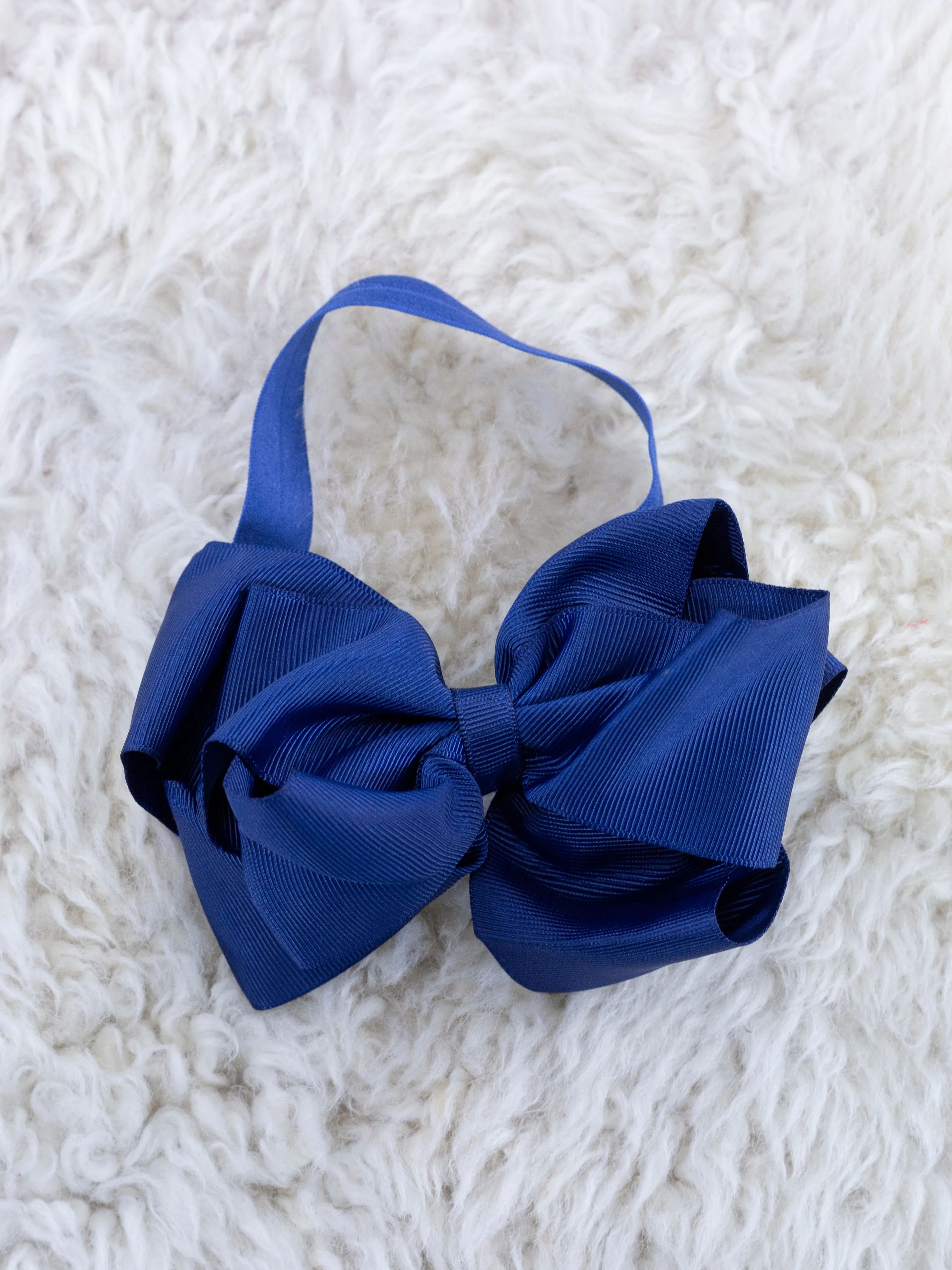 5 Inch Double Layer Bow With Headband - 29 Colors Available