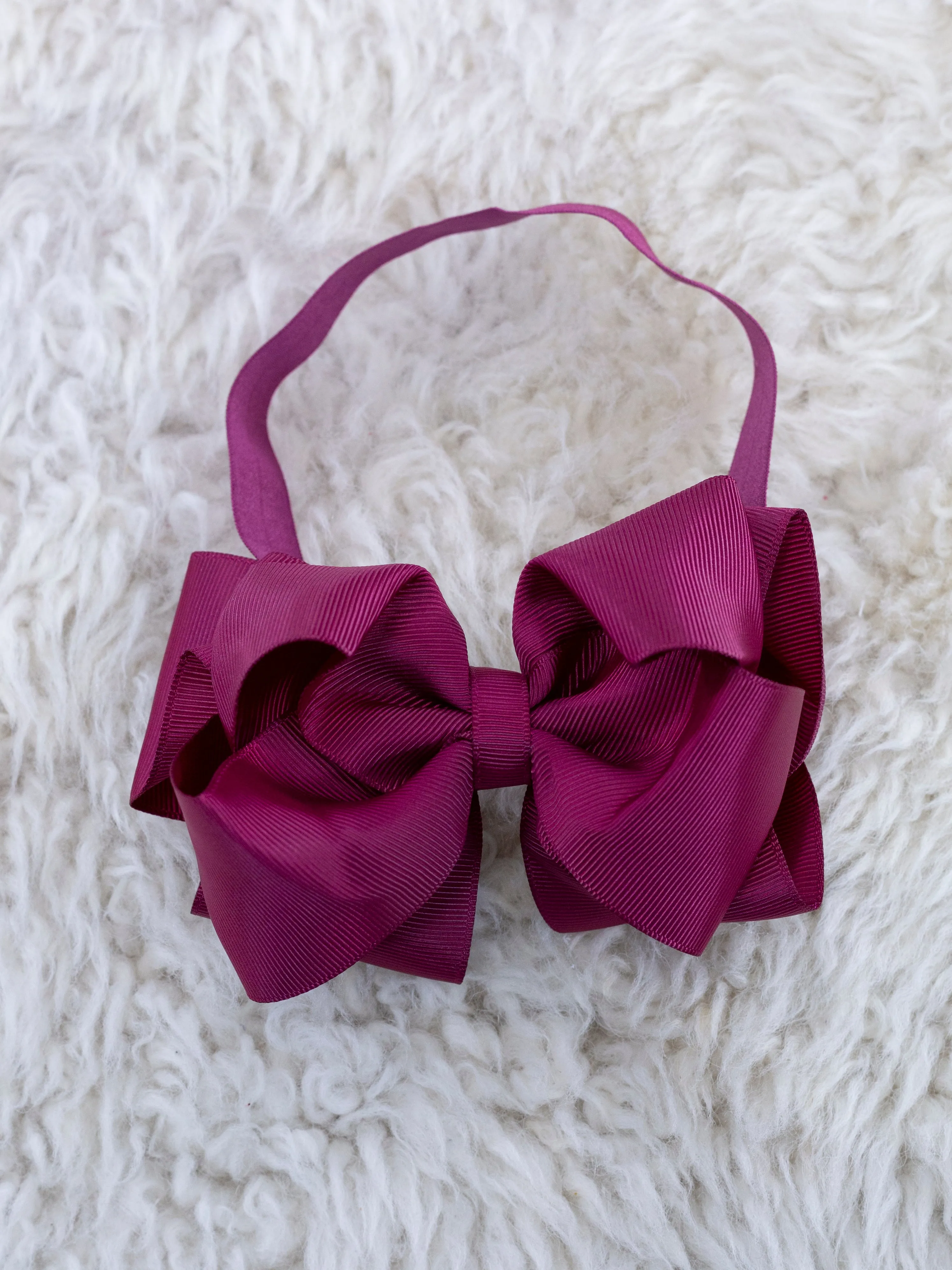 5 Inch Double Layer Bow With Headband - 29 Colors Available