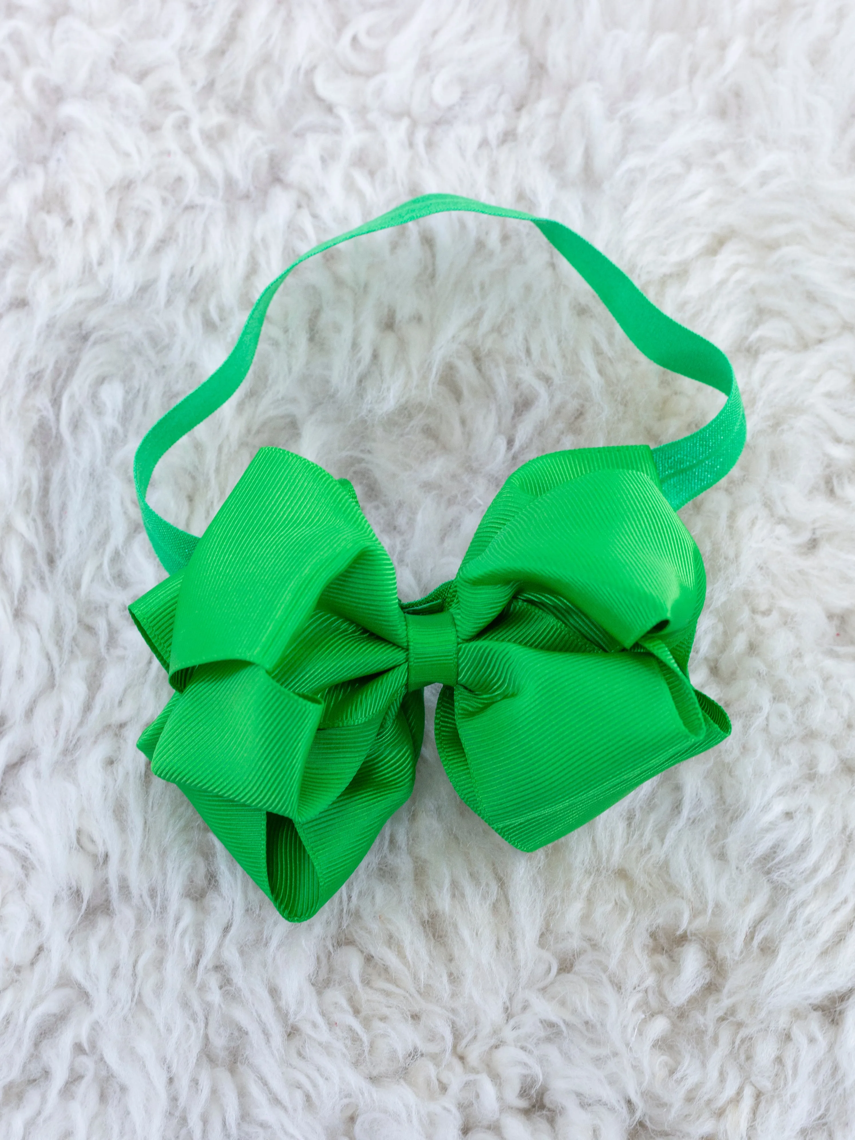 5 Inch Double Layer Bow With Headband - 29 Colors Available