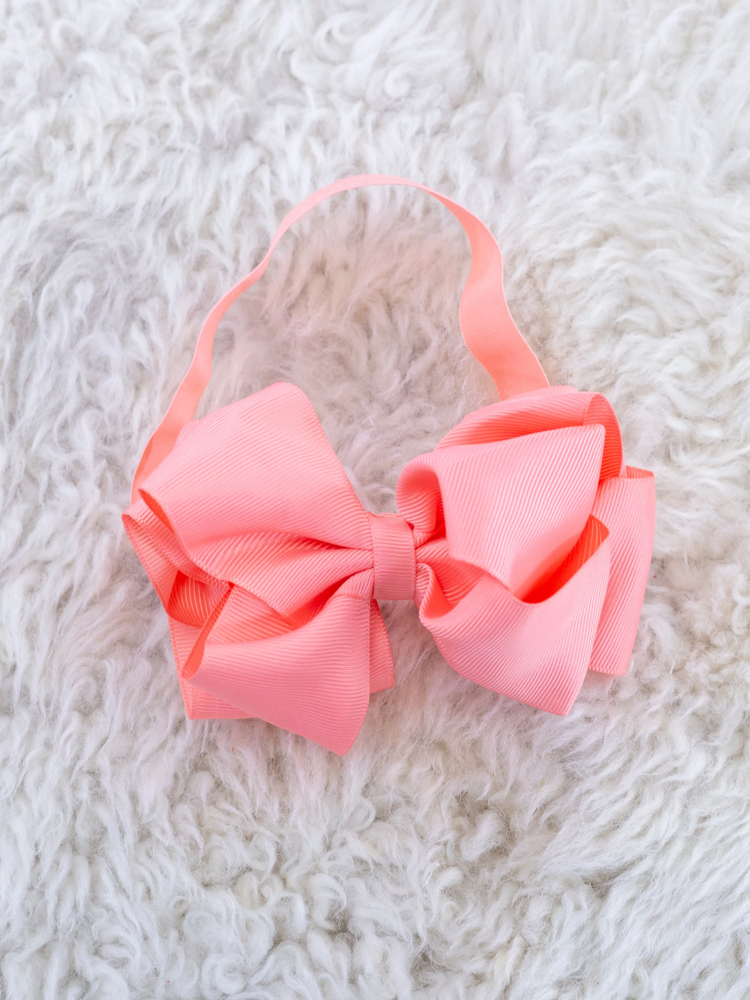 5 Inch Double Layer Bow With Headband - 29 Colors Available