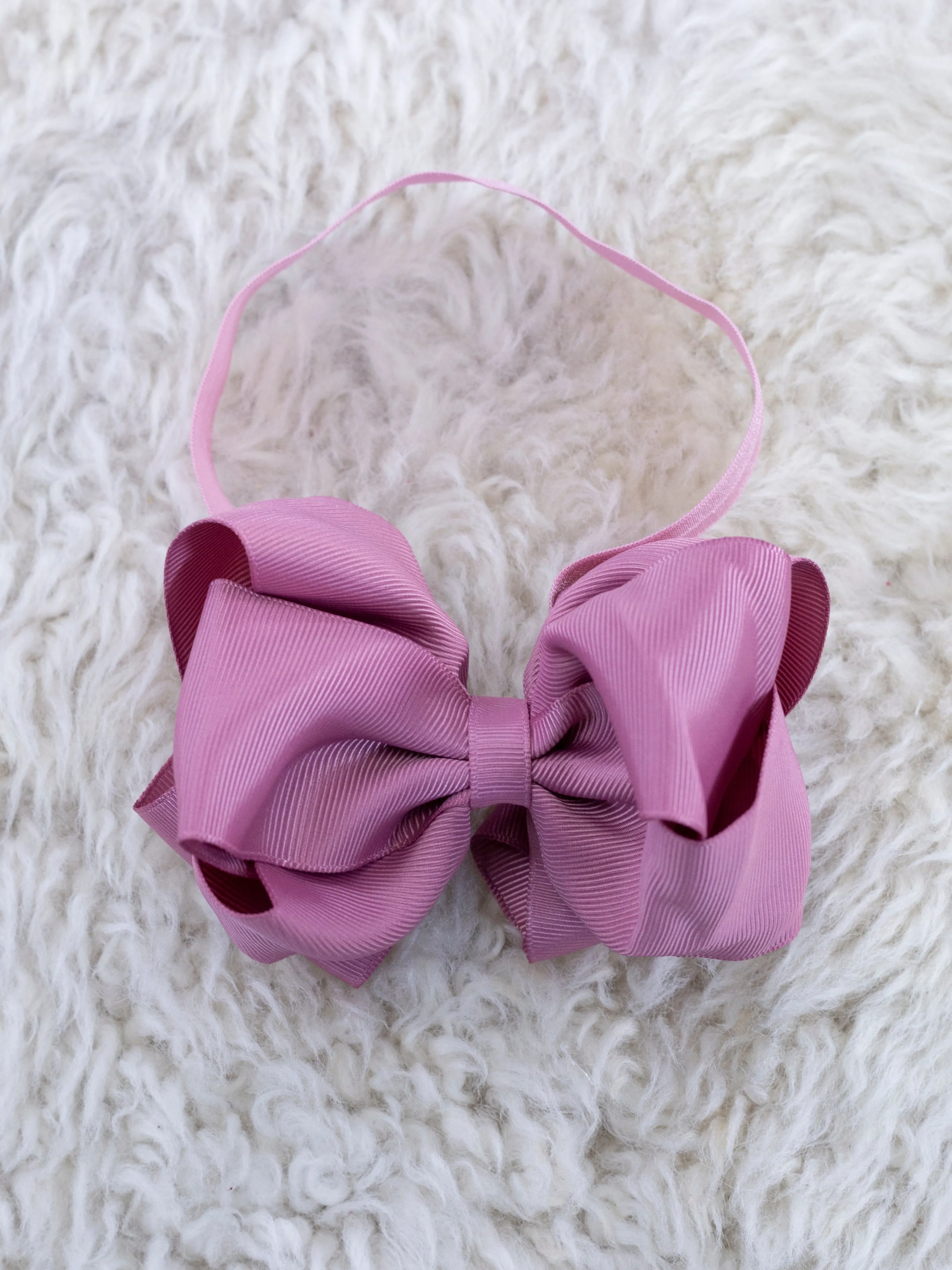 5 Inch Double Layer Bow With Headband - 29 Colors Available