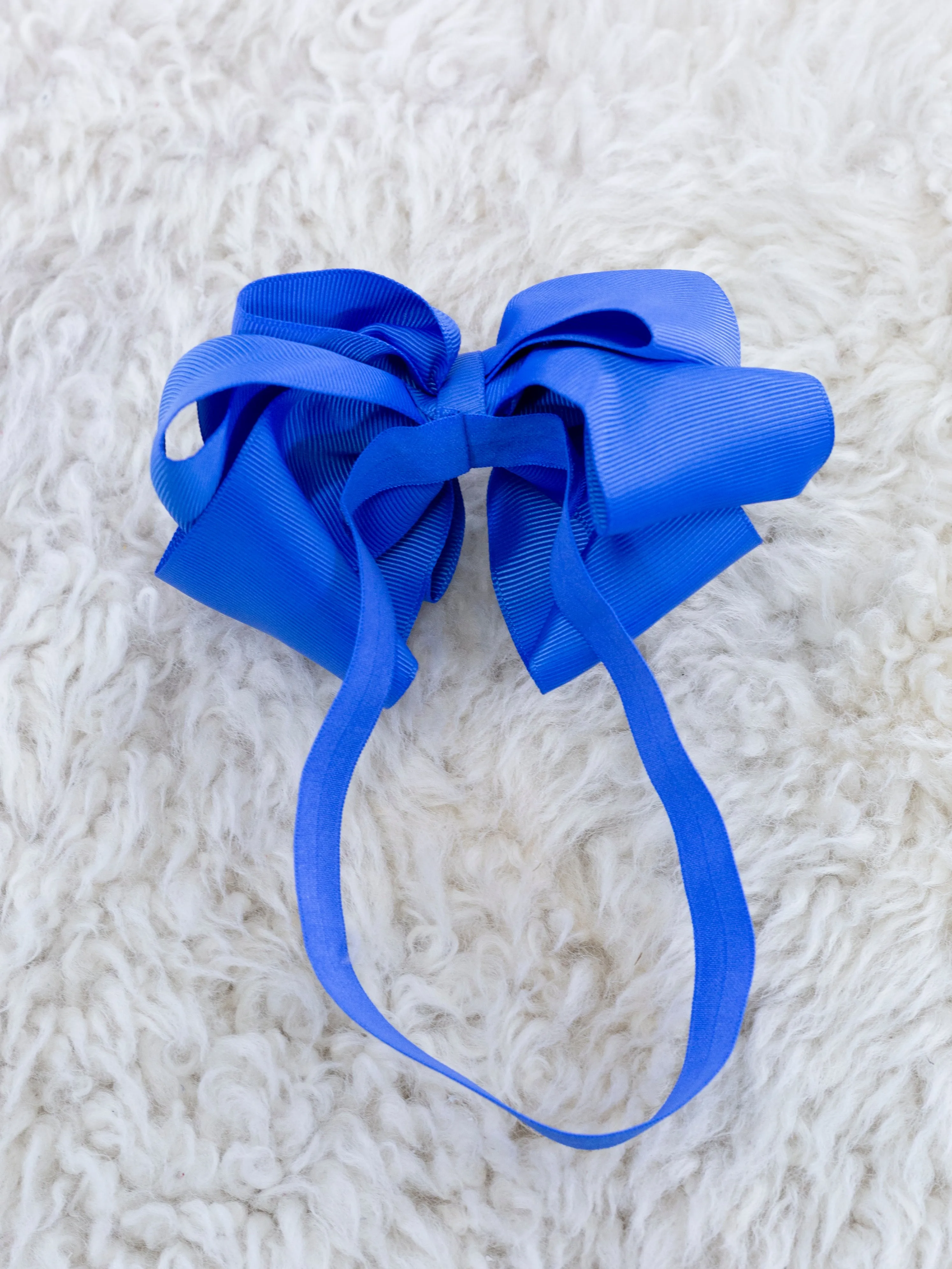 5 Inch Double Layer Bow With Headband - 29 Colors Available