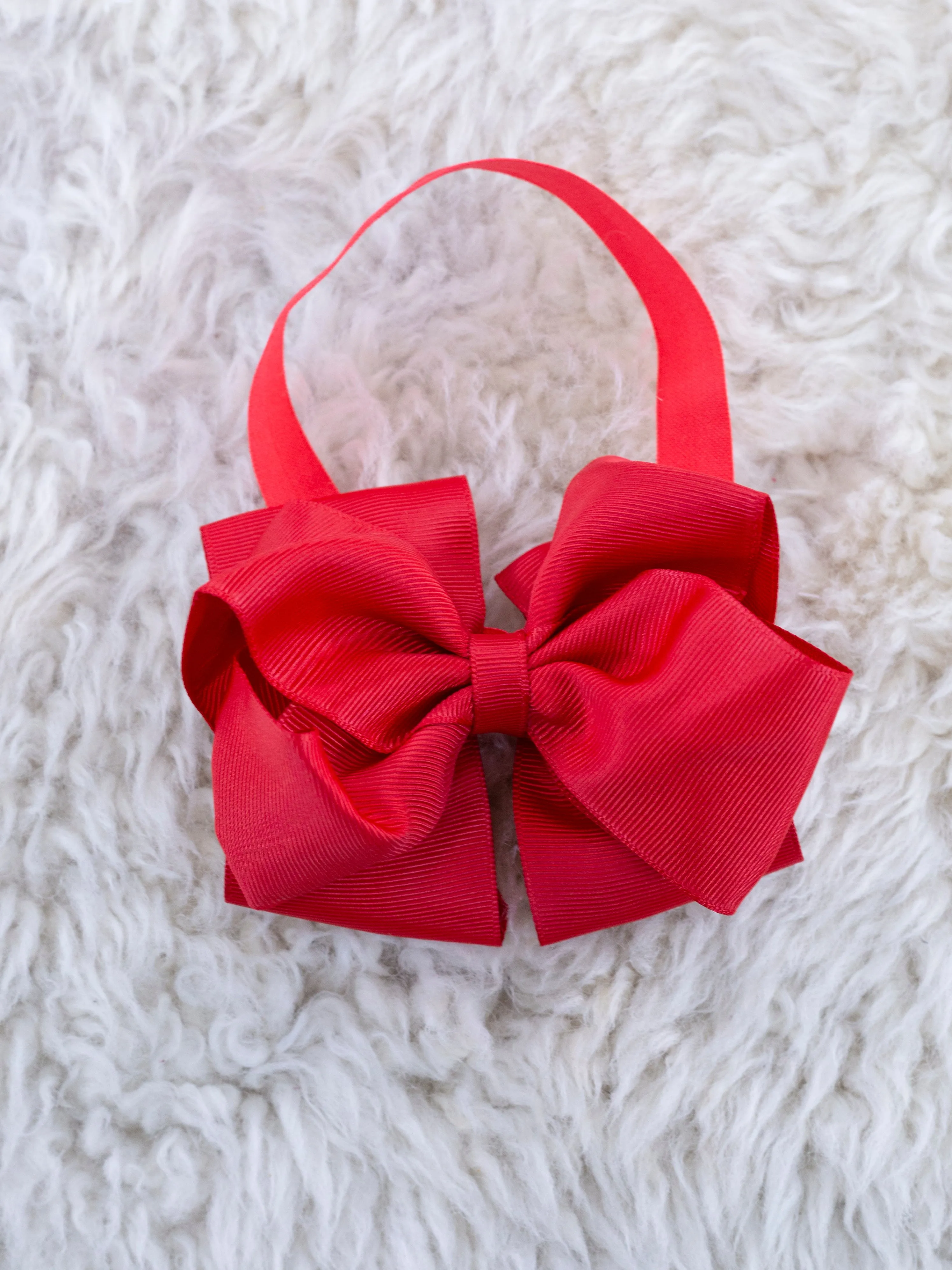 5 Inch Double Layer Bow With Headband - 29 Colors Available