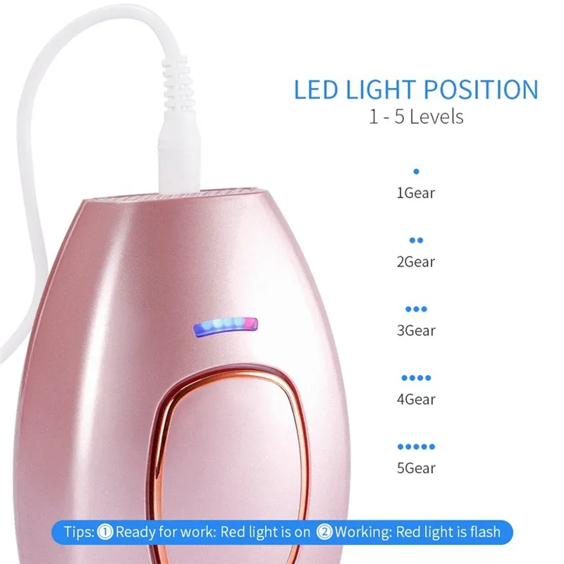 5-Level-Laser Bikinis Pulses Epilator Painless.