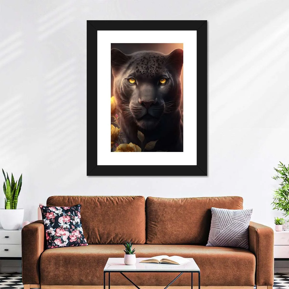 A Black Panther Portrait Wall Art