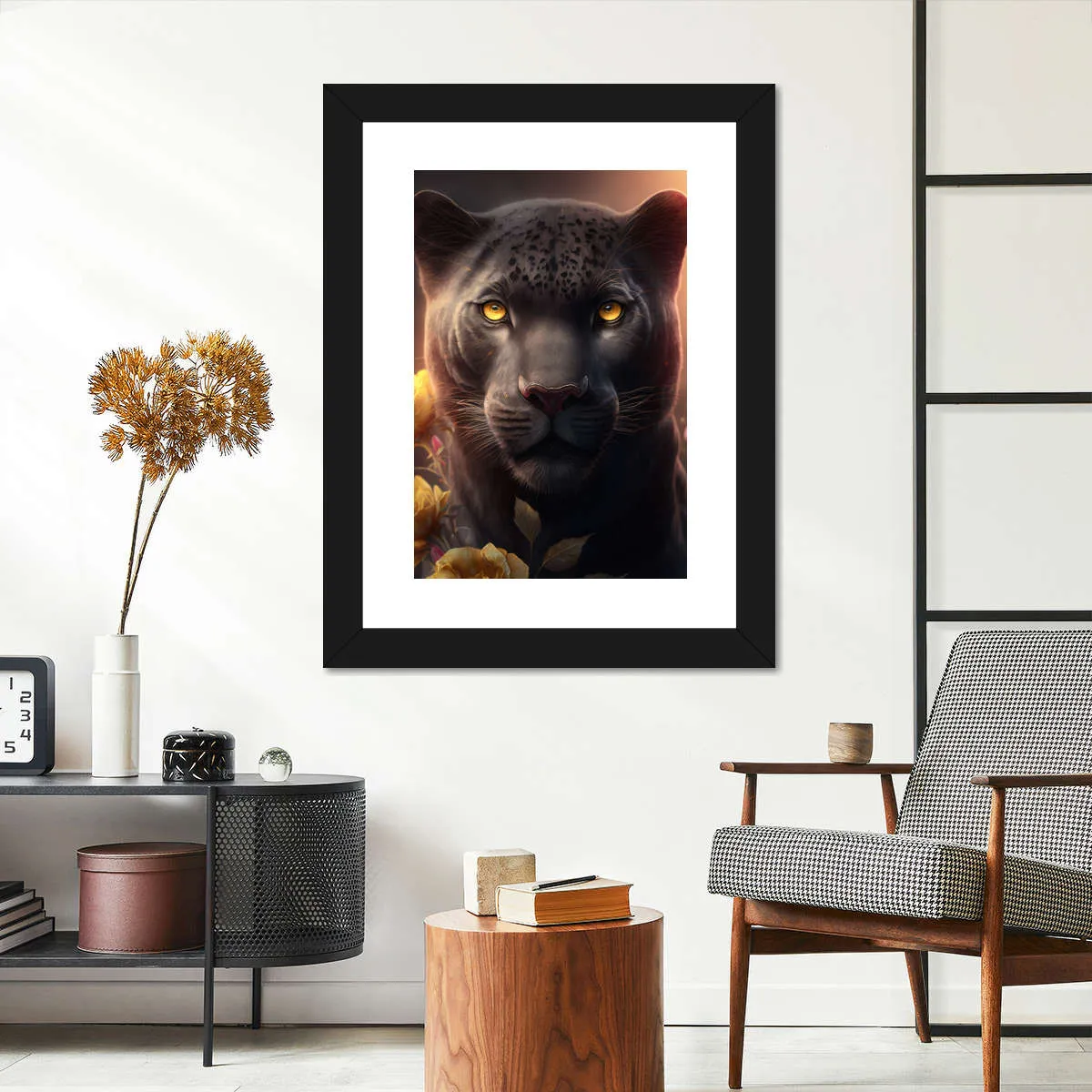 A Black Panther Portrait Wall Art