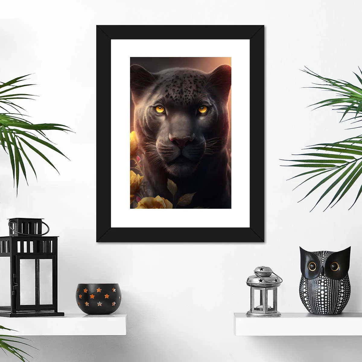 A Black Panther Portrait Wall Art