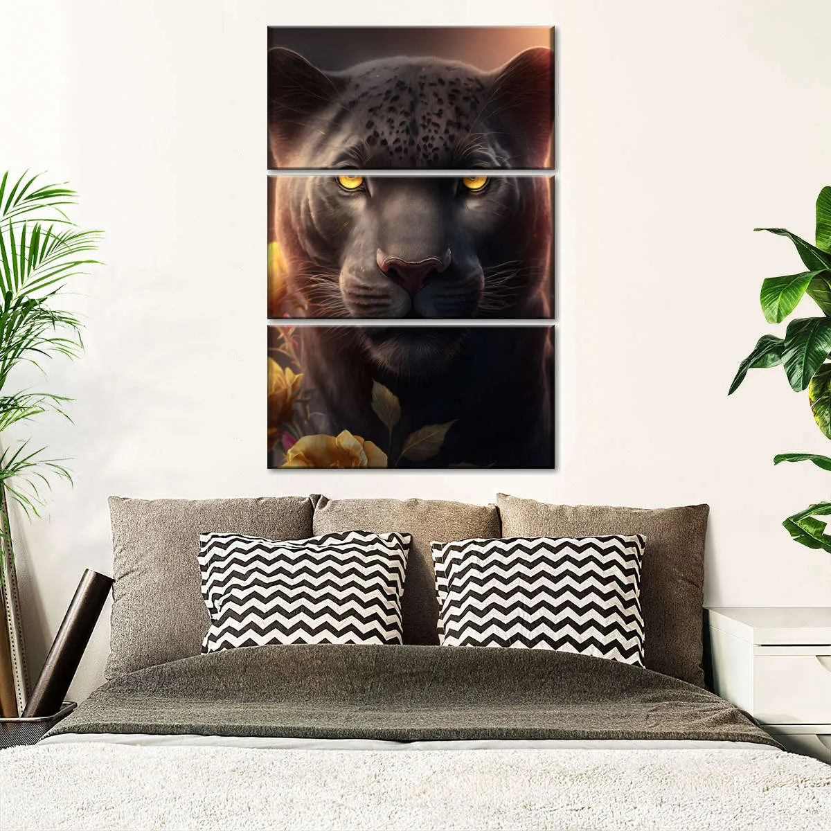 A Black Panther Portrait Wall Art