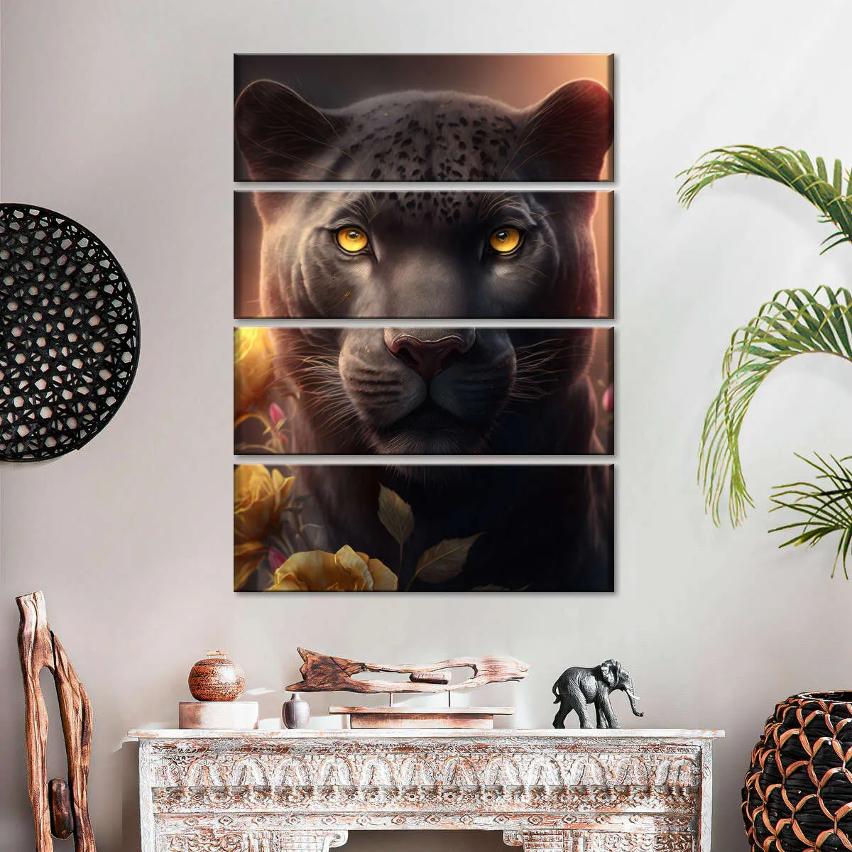 A Black Panther Portrait Wall Art