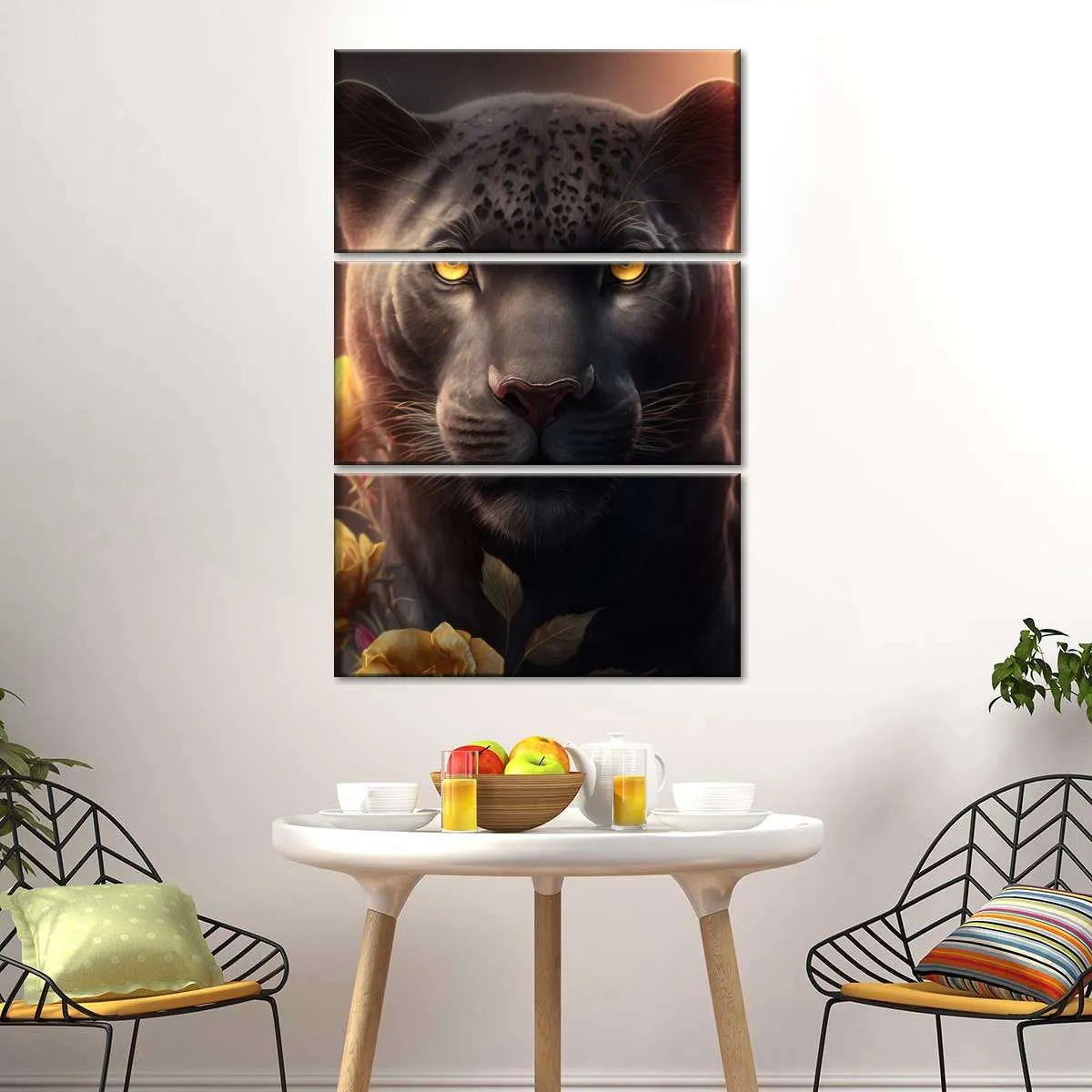 A Black Panther Portrait Wall Art