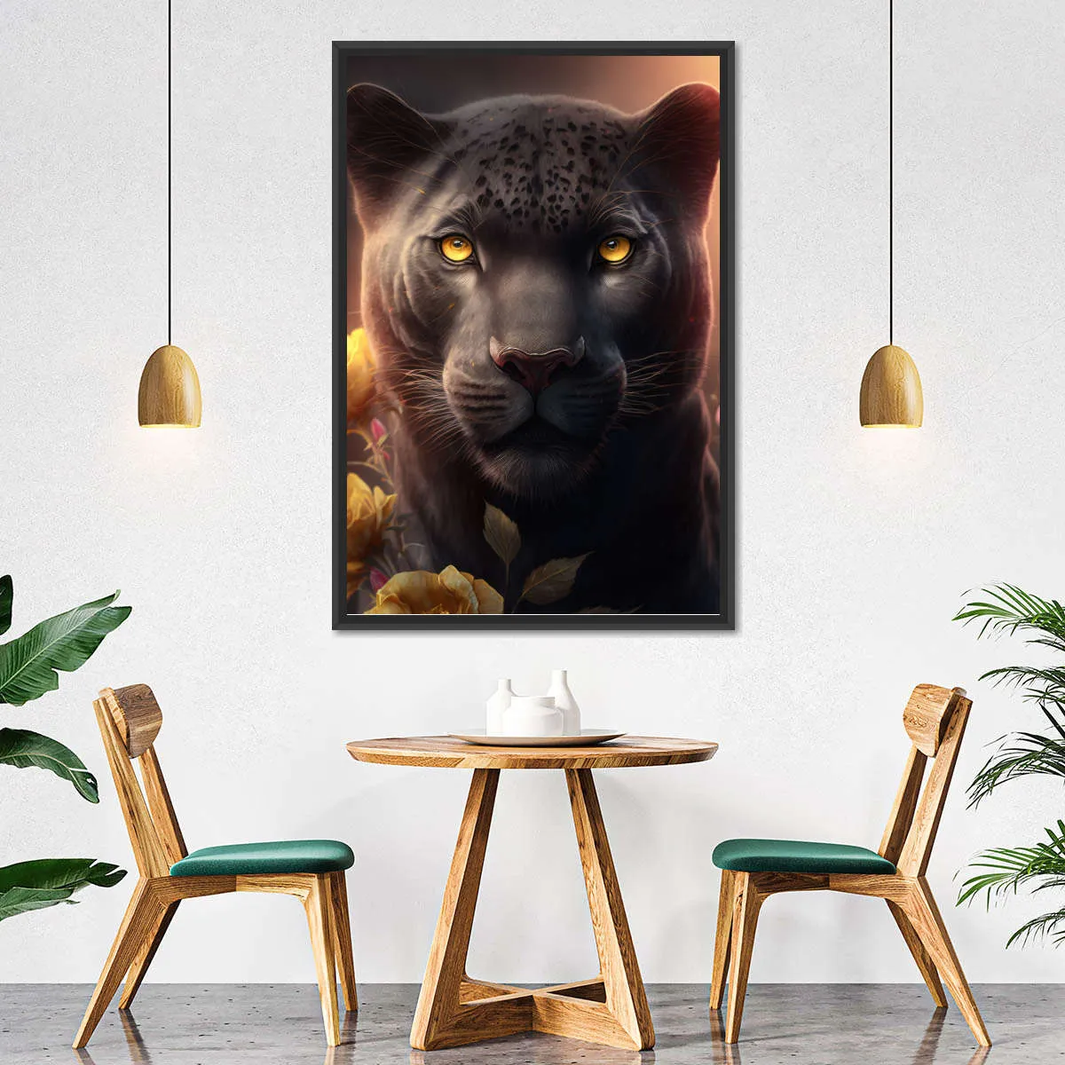 A Black Panther Portrait Wall Art