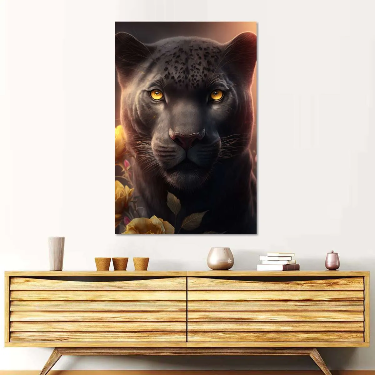 A Black Panther Portrait Wall Art