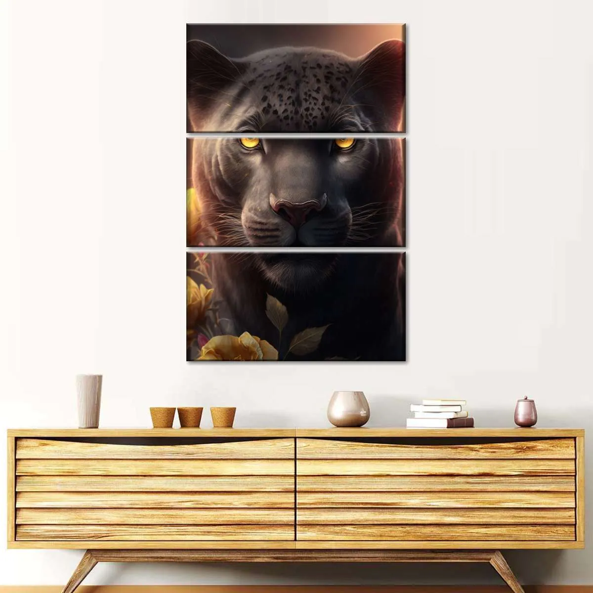 A Black Panther Portrait Wall Art