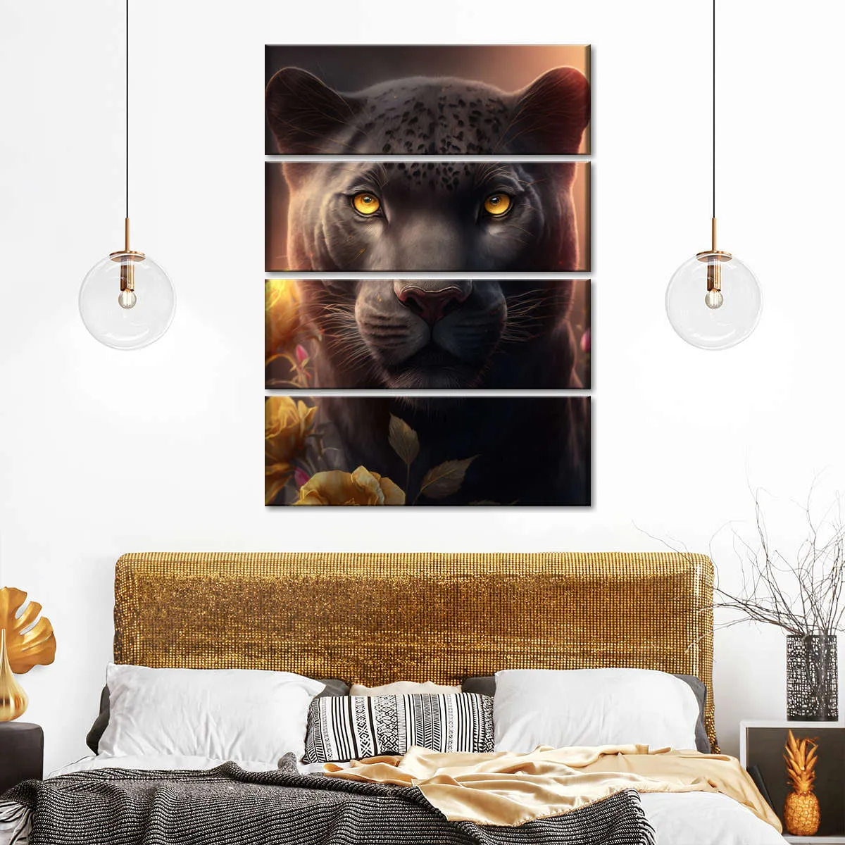 A Black Panther Portrait Wall Art