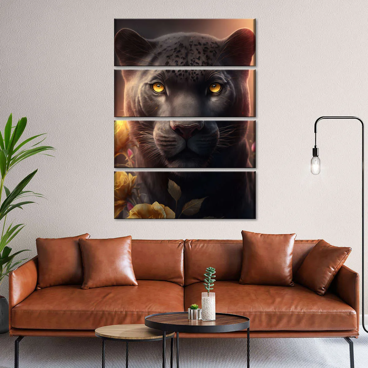 A Black Panther Portrait Wall Art