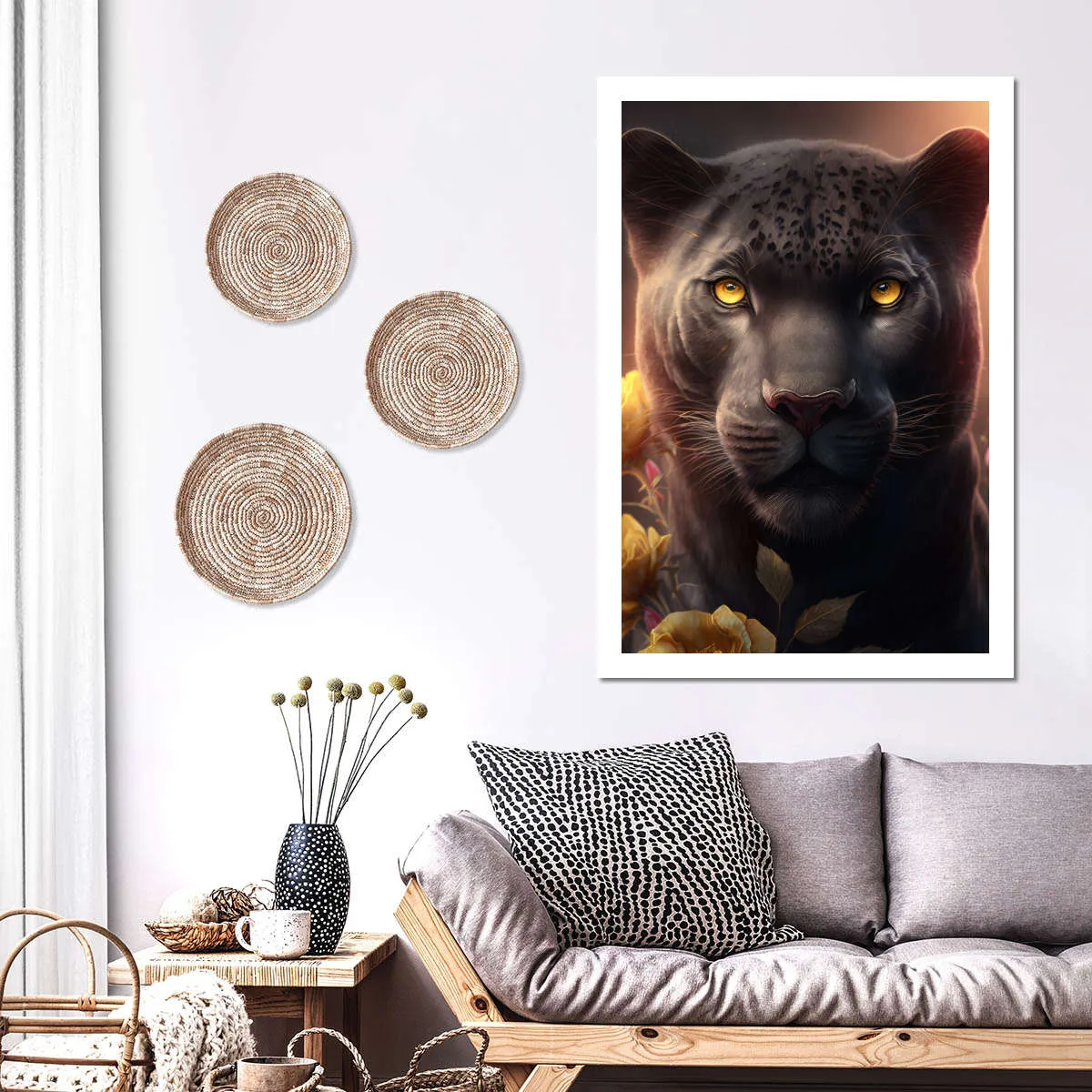 A Black Panther Portrait Wall Art