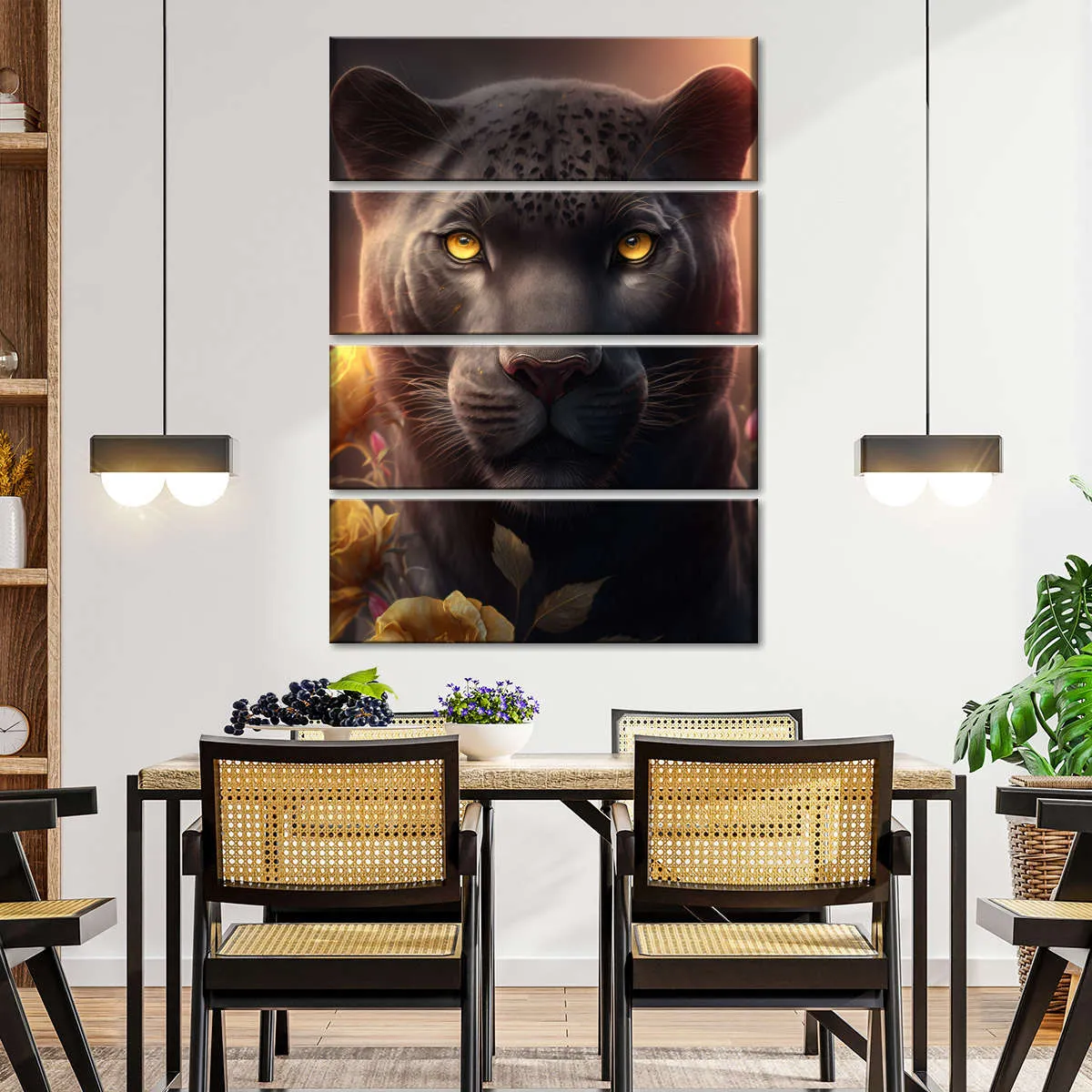 A Black Panther Portrait Wall Art