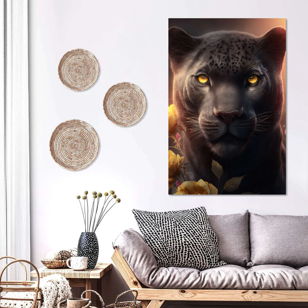 A Black Panther Portrait Wall Art