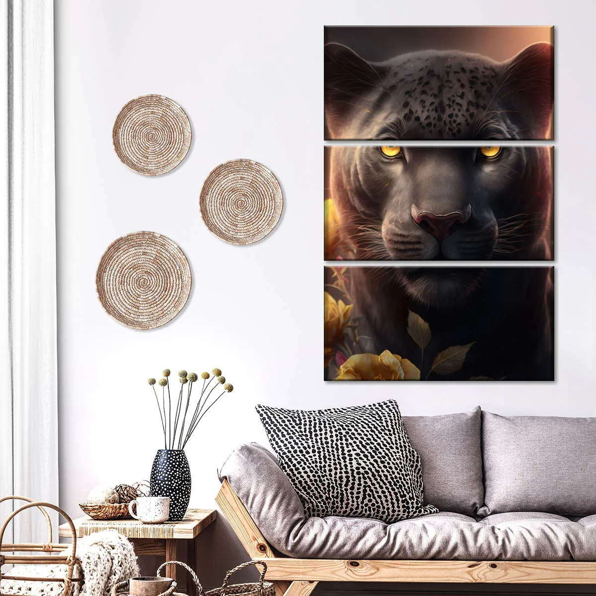 A Black Panther Portrait Wall Art