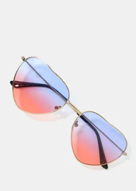 A  Heart Shape Aviator Sunglasses