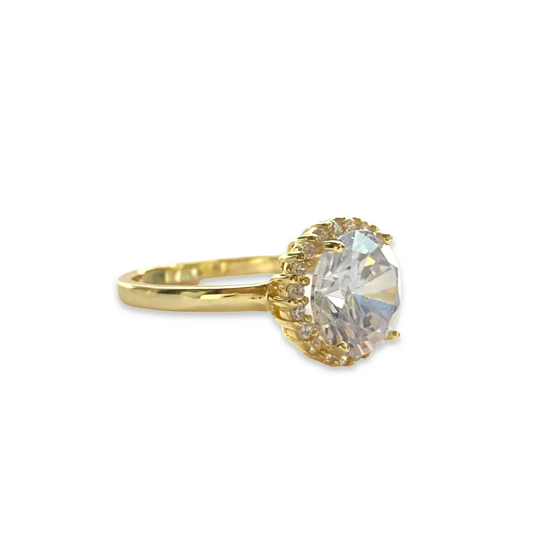 Adriene Round Cut Halo Ring